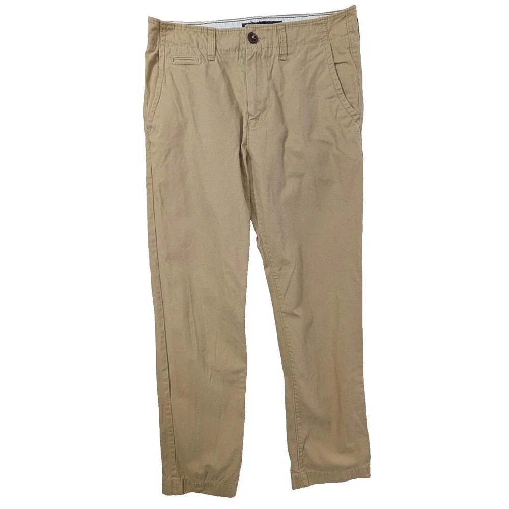 American Eagle Chino Pants Mens 30x32 Khaki Original Straight Casual‎ Preppy